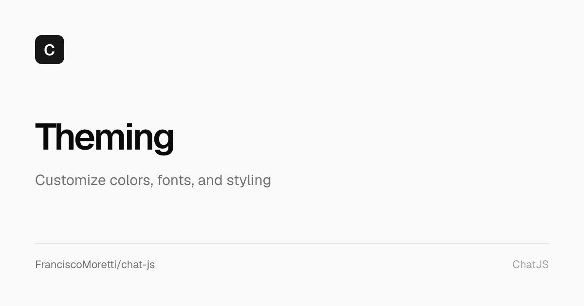 Theming - ChatJS Documentation